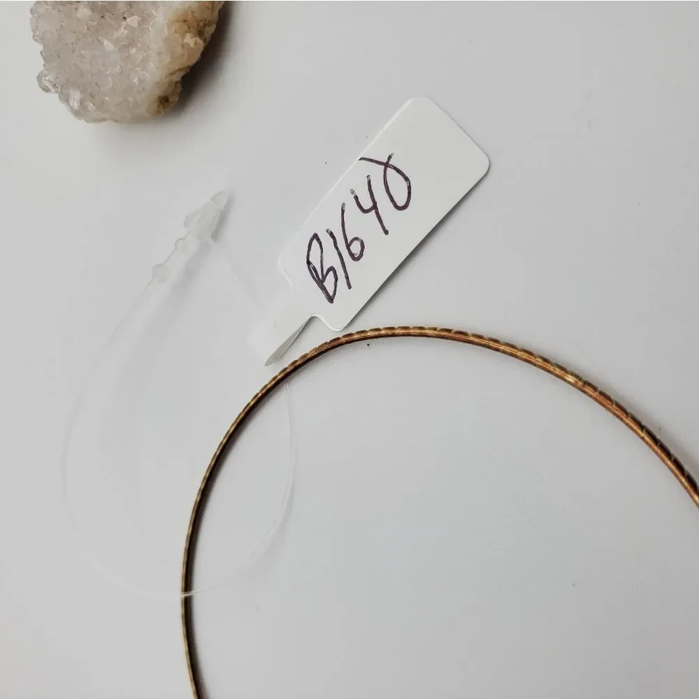 Copper rose gold‎ tone bracelet slider B1640